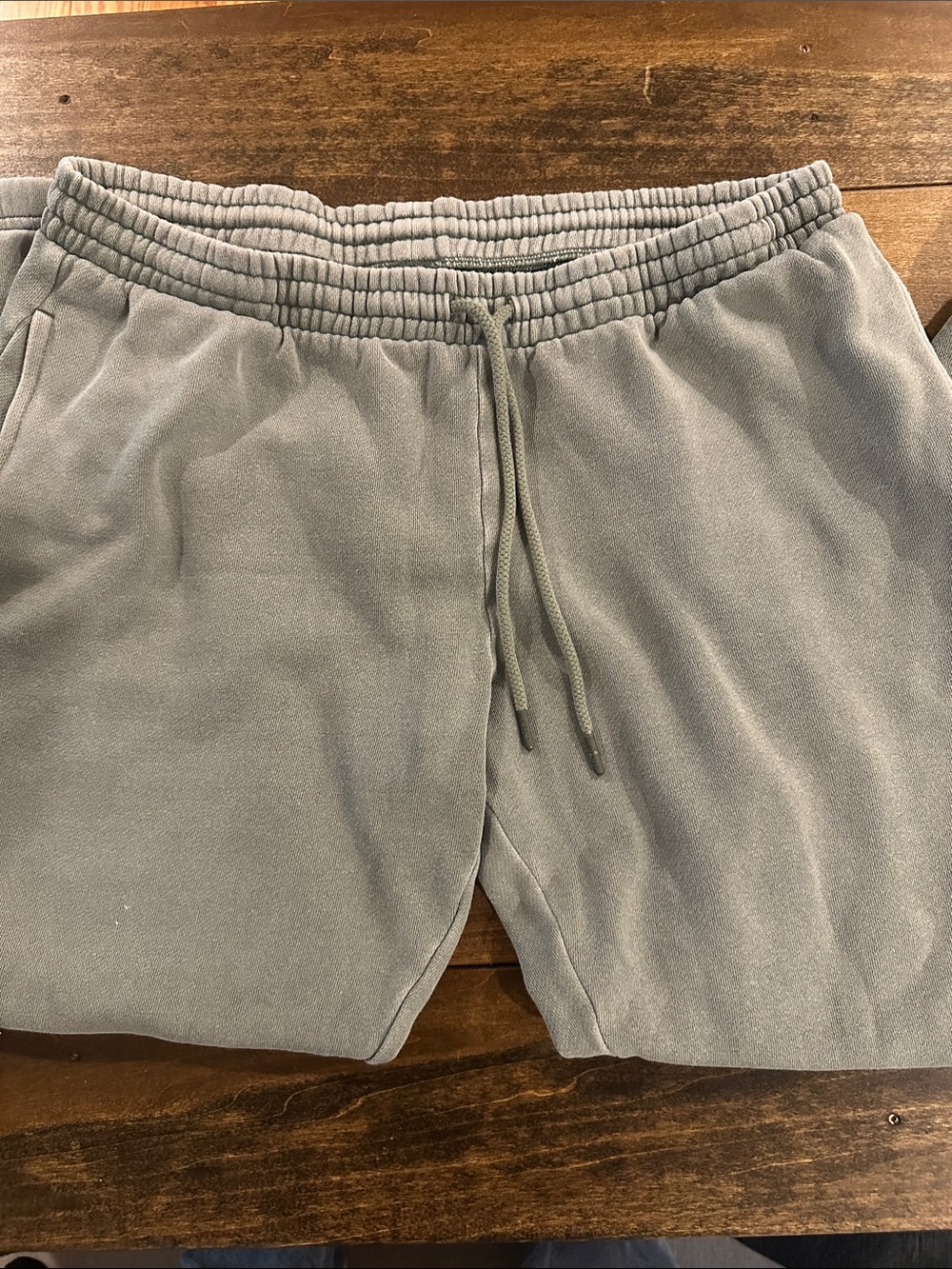 PINK Victoria's Secret Olive Green Drawstring Track Shorts